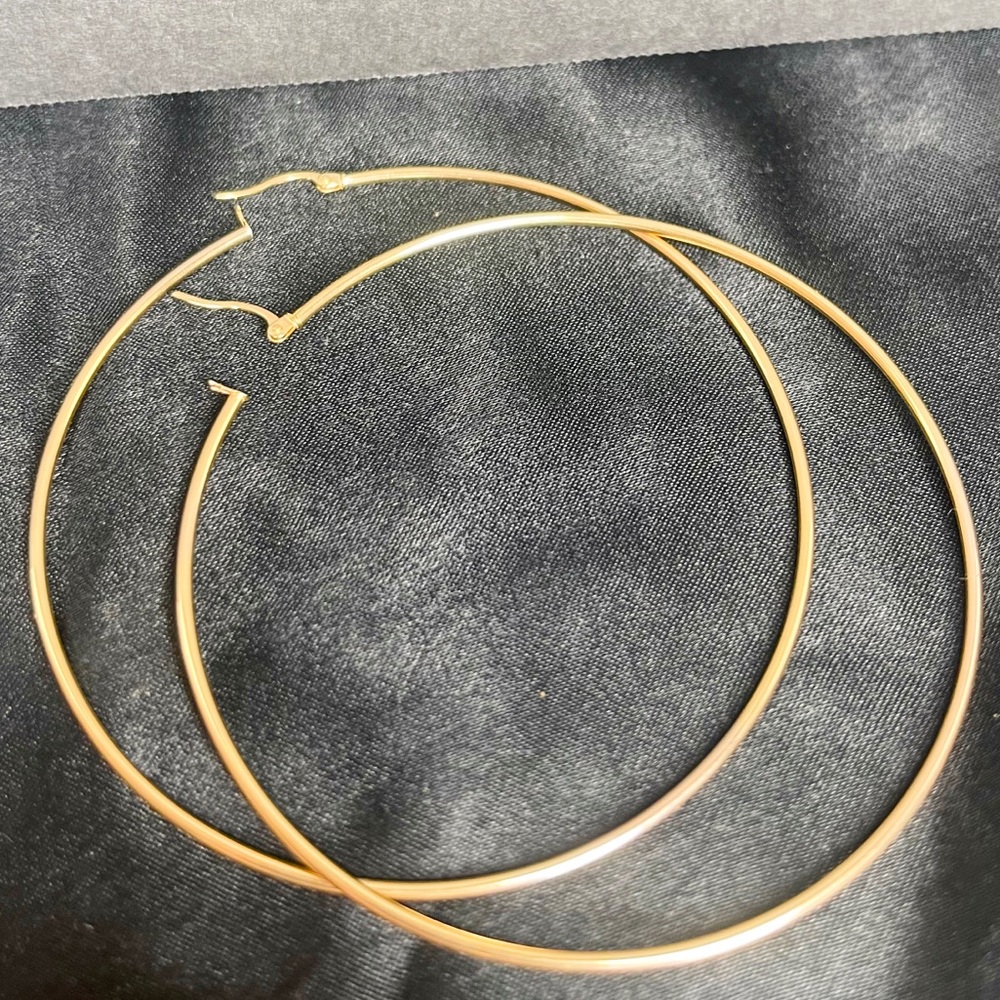 Gold hoop earrings